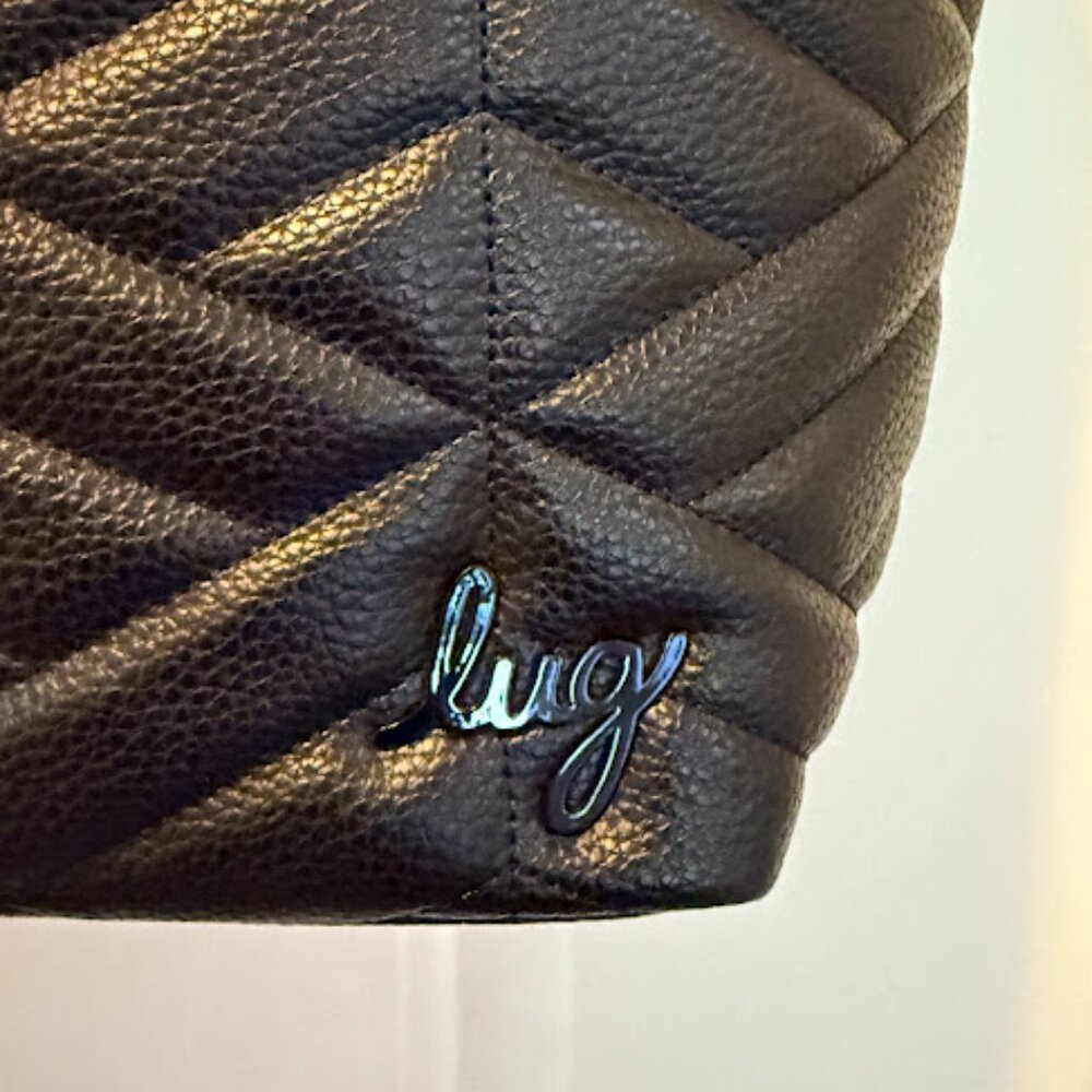 Lug Flare XL Vegan Leather Shoulder/Crossbody Bag Black Quilted - Picture 5 of 12